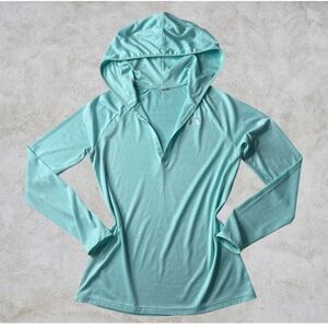 Under Armour Light Blue Hooded Long Sleeve Shirt